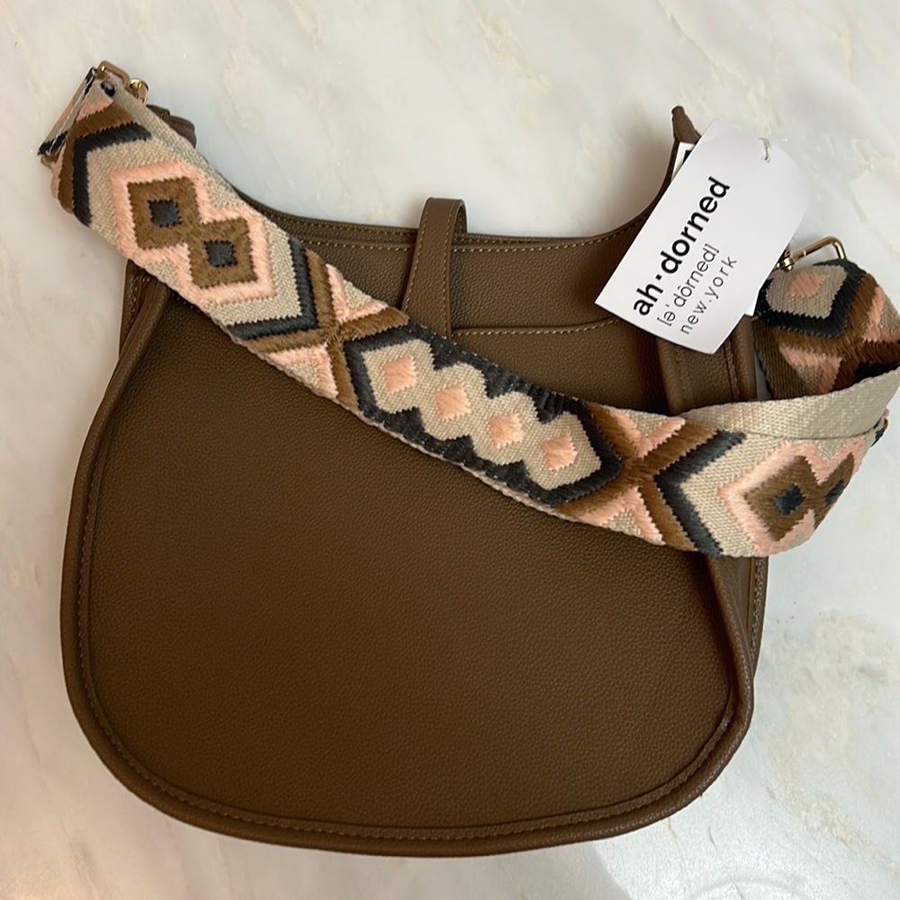 Ahdorned brown vegan bag